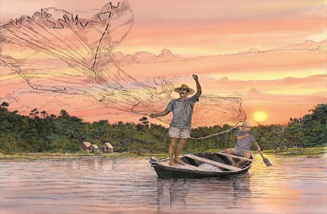 This song on fishermen by the famous Marathi poet Shanta Shelke is still popular among people