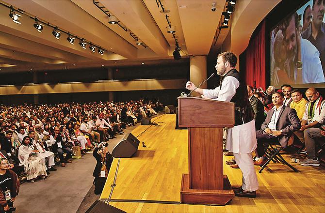 Rahul Gandhi not only addressed Indian-Americans in San Francisco but also answered their questions