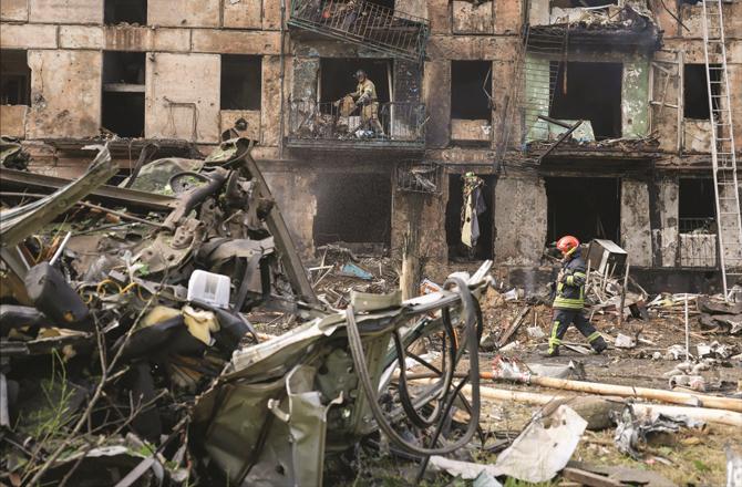 Destruction in the hometown of Vladimir Zelensky, "Kryvyi Rih". (AP/PTI)