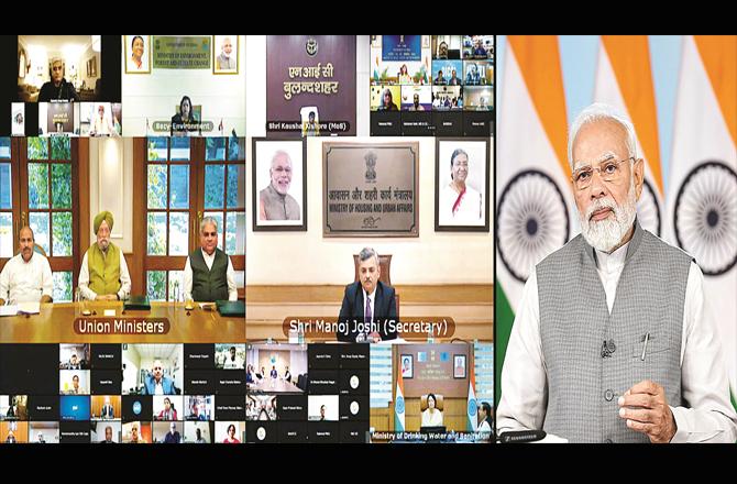 Prime Minister Narendra Modi speaking in a webinar. (Photo: Agency)