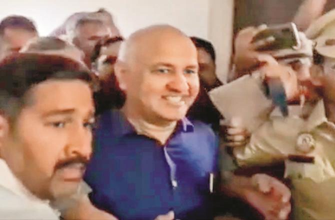 Manish Sisodia during his court appearance on Friday