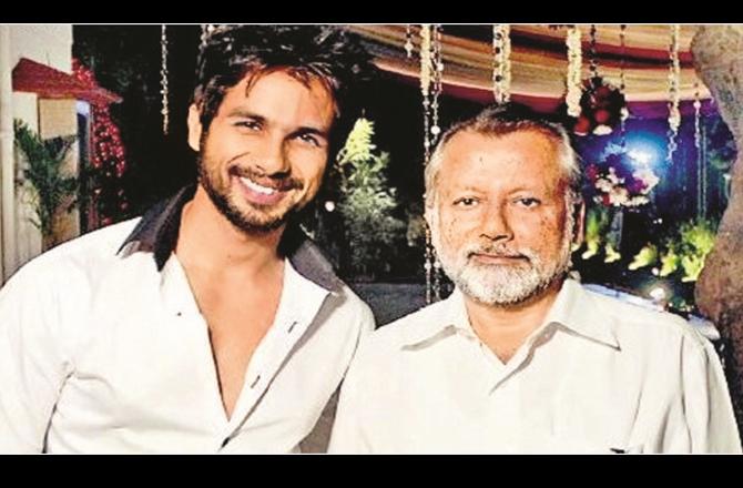 Pankaj Kapur and his son Shahid Kapoor who has become a big actor himself