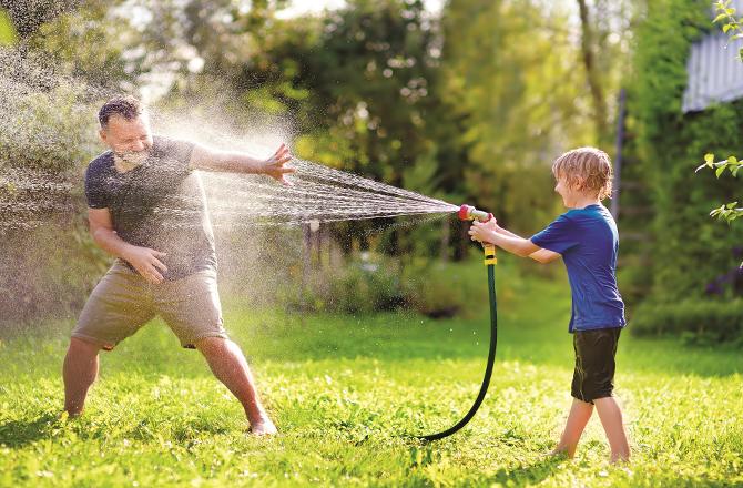 Do not overwater plants and gardens.