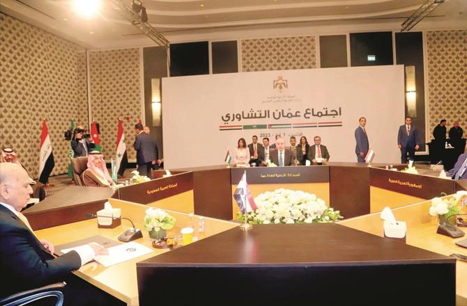 The meeting of foreign ministers of Arab countries to be held in Jordan.