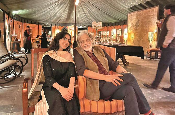 Actress Aneesha Madhok with famous director Muzaffar Ali. Photo: INN