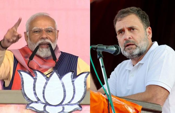Prime Minister Narendra Modi and Rahul Gandhi criticized each other during the election campaign. Photo: INN