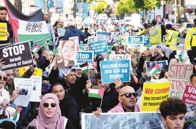 Demonstrations against Israel are taking place all over the world. Photo: INN