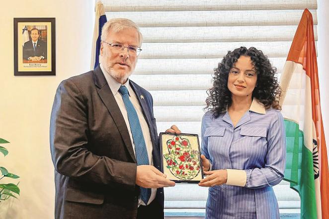 Kangana`s meeting with the ambassador of Israel. Photo: INN