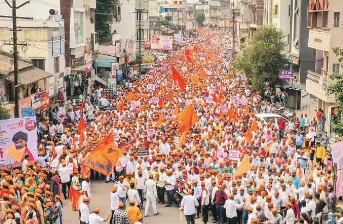 These days Maratha Samaj in Maharashtra has raised a big movement for reservation. Photo: INN