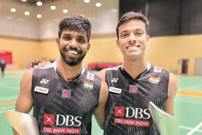Indian badminton players Satvik Sairaj and Chirag Shetty. Photo: INN