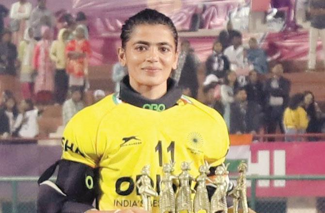 Goalkeeper Savita Punia. Photo: INN