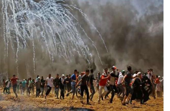 Heavy bombing on Gaza. Photo: INN