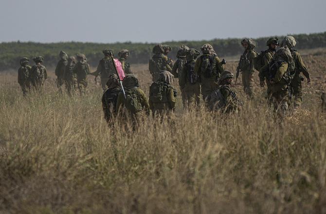 Israeli army on the Gaza-Israel border. Photo: PTI
