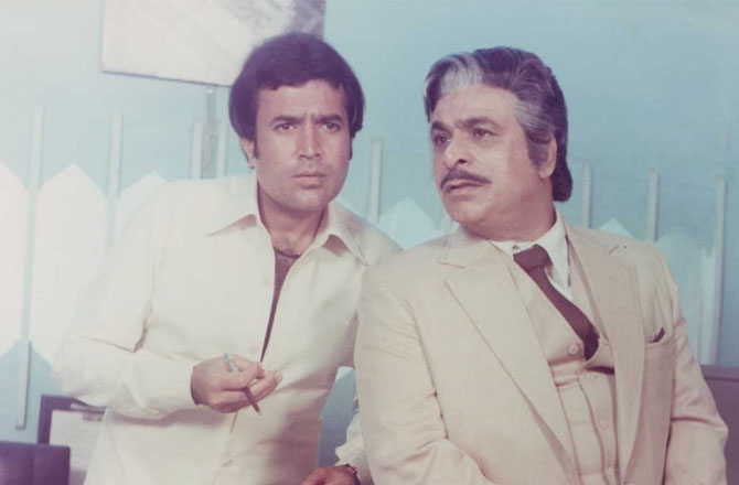 بالی ووڈ کے پہلے سپر اسٹار راجیش کھنہ اور قادر خان کی جوڑی سب سے پہلے فلم داغ میں نظر آئی۔ اس کے بعد قادر خان نے ۱۹۸۵ء میں ریلیز ہوئی فلم ماسٹر جی میں راجیش کھنہ کے ساتھ کام کیا جسے فلمی ناقدین نے خوب سراہا۔ اس کے علاوہ قادر خان نے راجیش کھنہ کے ساتھ متعدد فلموں میں کام کیا جن میں گھر پریوار(۱۹۹۱)،مقصد (۱۹۸۴)،نیا قدم(۱۹۸۴)،ففٹی ففٹی(۱۹۸۱) اورنصیحت(۱۹۸۶) شامل ہیں۔