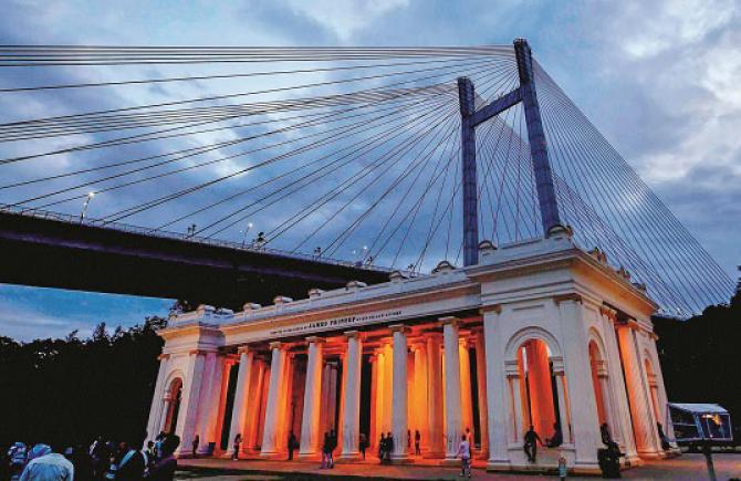 A view of the historical Prinsep Ghat. Photo: PTI