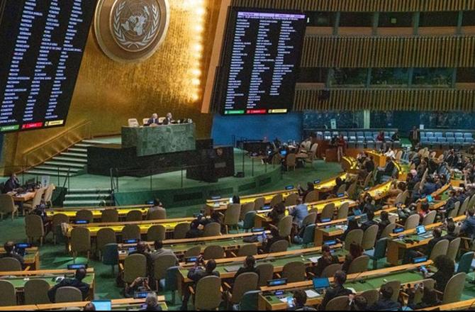 A scene from the United Nations General Assembly. Photo: INN