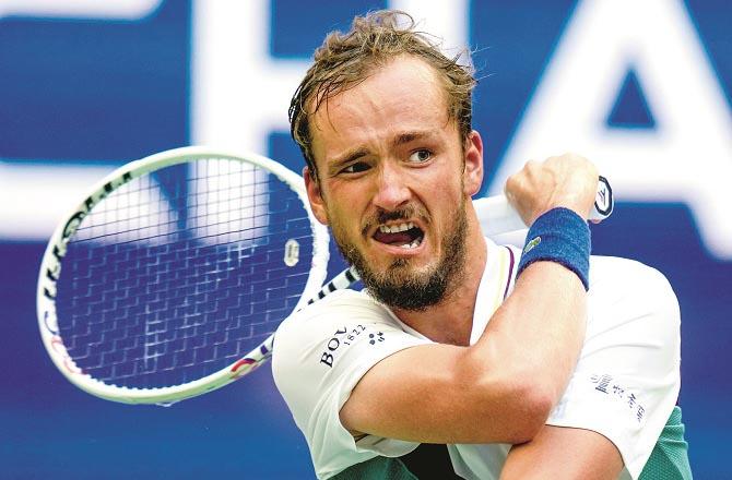 Russian player Daniil Medvedev played a great game. Photo: PTI