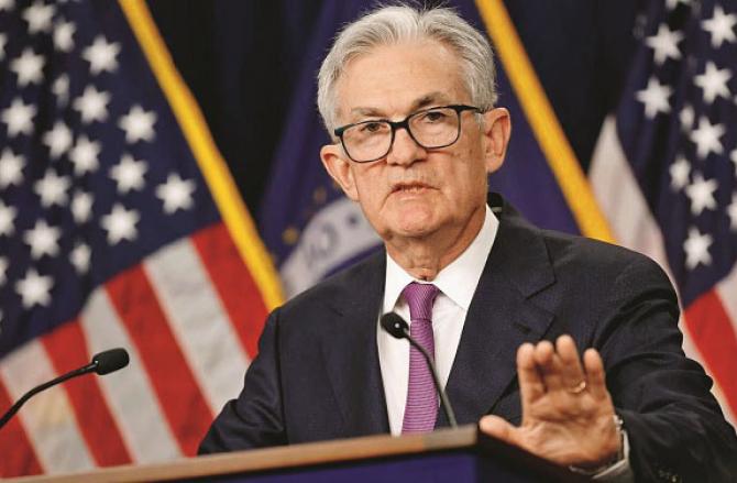 Federal Reserve Chairman Jerome Powell has indicated that interest rates may rise if inflation does not come down. Photo. INN