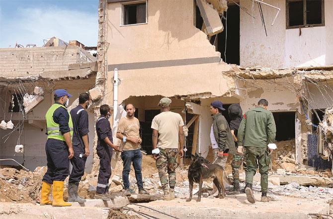 Search and rescue teams in Libya. (AP/PTI)