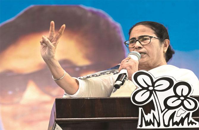 West Bengal Chief Minister Mamata Banerjee during election campaign. Photo: PTI