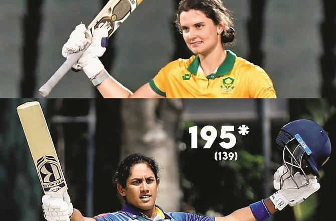 South Africa`s Lara Wolfert and Sri Lanka`s Chamri Atapattu put up a brilliant batting performance. Photo: INN