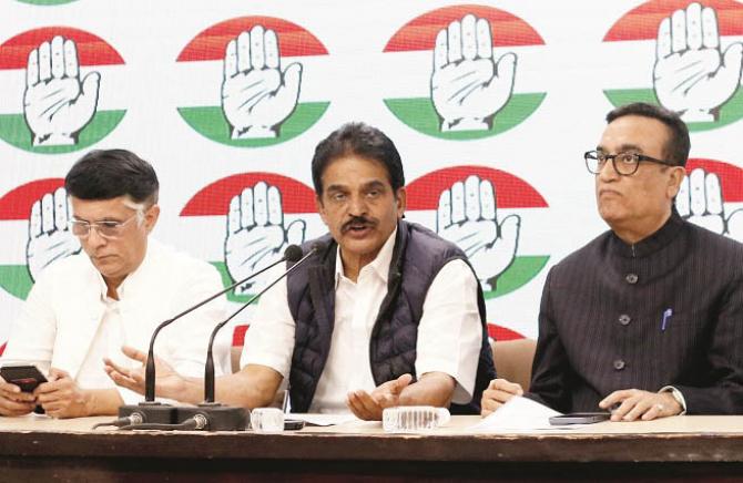 Congress has held several press conferences against the action of the Income Tax Department. Photo: Agency