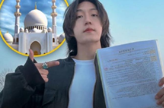 Korean YouTuber Dawood Kim shows the contract papers. Image: X