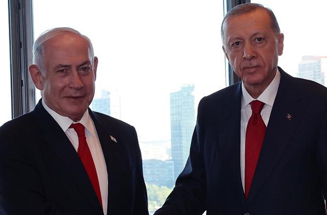 Turkish President Recep Tayyip Erdogan and Netanyahu. Photo: INN