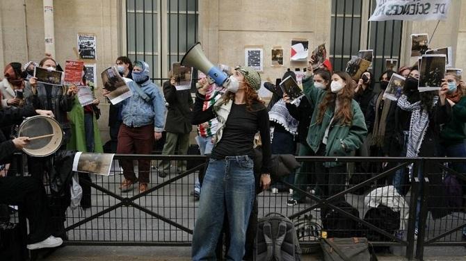 Student during protest. Photo: X