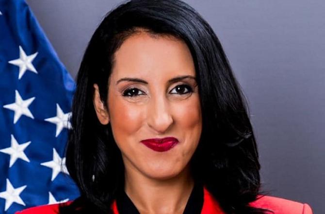State Department spokeswoman Hala Rharrit. Image: X