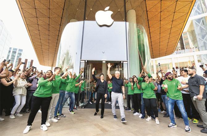 Last year, Apple opened its first India store in BKC. Photo: INN