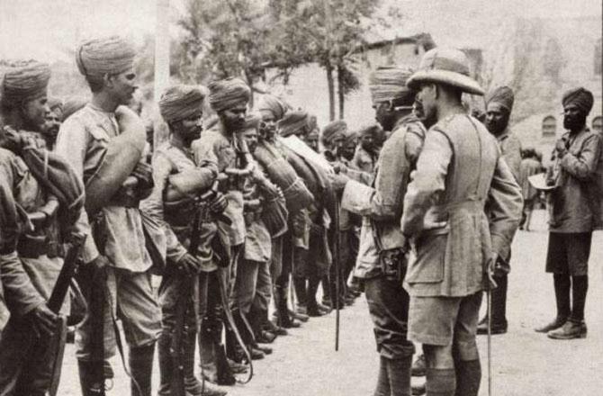 Indian soldiers can be seen during the First World War. Photo: INN