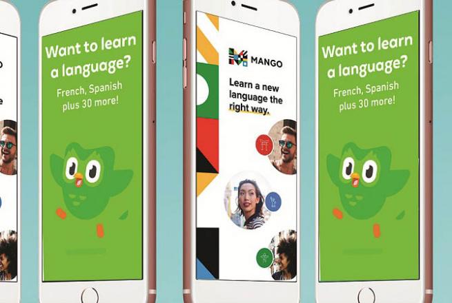 There are a number of language learning apps available on the Play Store, some free and some paid. Photo: INN