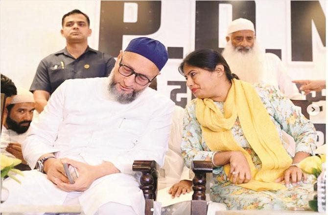 Asaduddin Owaisi and Pallavi Patel