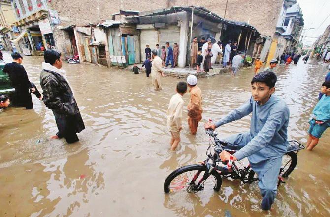 Status of a flood-affected township in Pakistan. Photo: Agency