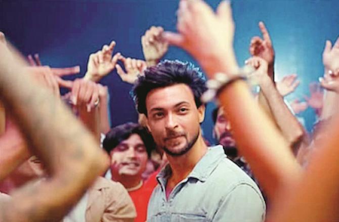 Aayush Sharma and others can be seen in a scene from the movie `Ruslaan`. Photo: INN
