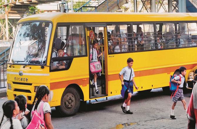 Bus services will increase with the start of the 9 am shift for students from pre-primary to class IV. Photo: INN