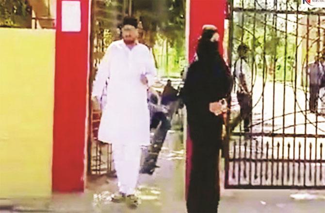 Omar Ansari and his sister-in-law Nikhat Bano. Image taken from video