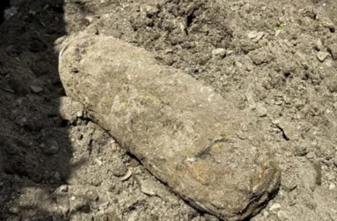 Un Exploded bomb of World War II. Image: X