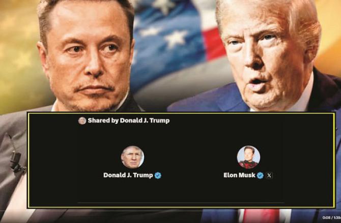 This interview poster has been released by Elon Musk from his X account. Photo: INN
