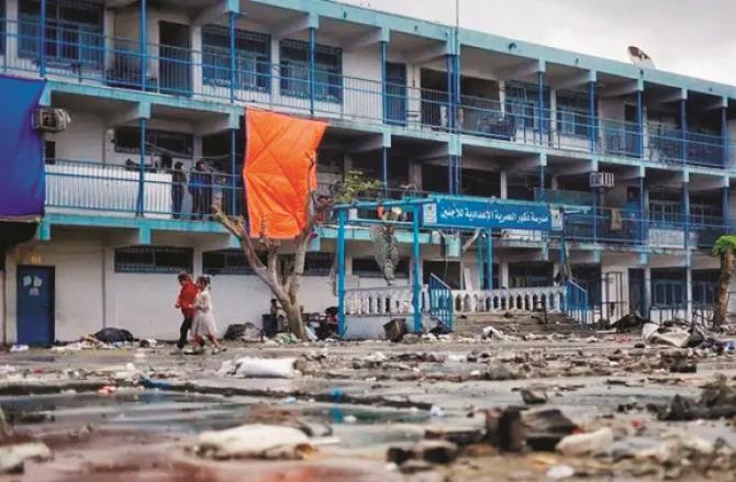 A building evacuated after the evacuation order in Gaza. Photo: INN