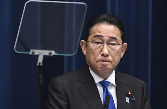 Japanese Prime Minister  Fumio Kishida addressing the press conference. Photo: PTI