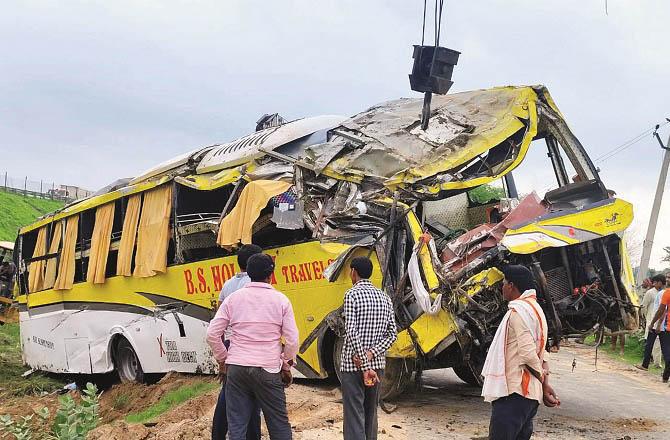 If only the condition of the bus can be seen. Photo: PTI