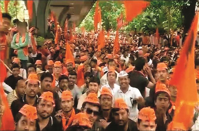 The Maratha Kranti Morcha has launched a campaign in Mumbai as well. Photo: INN