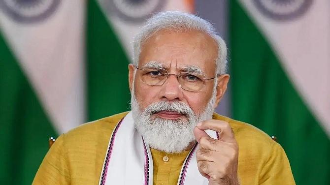 Narendra Modi during a speech. Photo: INN