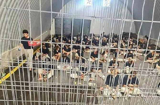 Palestinian prisoners in Israeli prisons. Photo: X