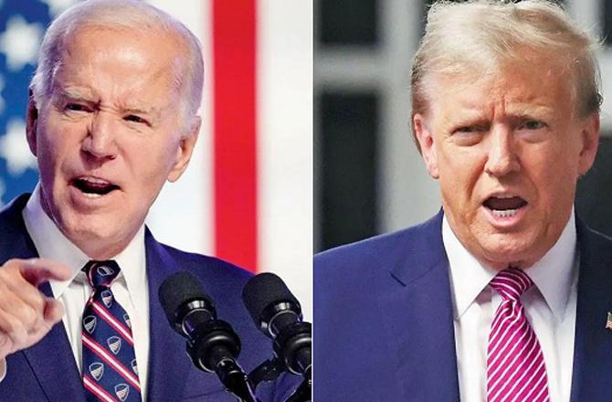 Donald Trump and US President Joe Biden. Photo: INN