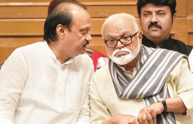 Will Ajit Pawar succeed in convincing the angry Bhujbal? This question is being debated in the political corridors. Photo: INN