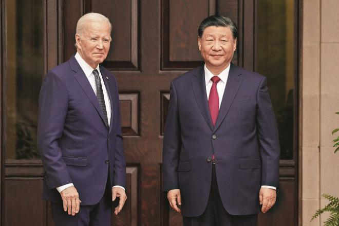 Outgoing US President Joe Biden and Chinese President Jin Ping. Photo: INN