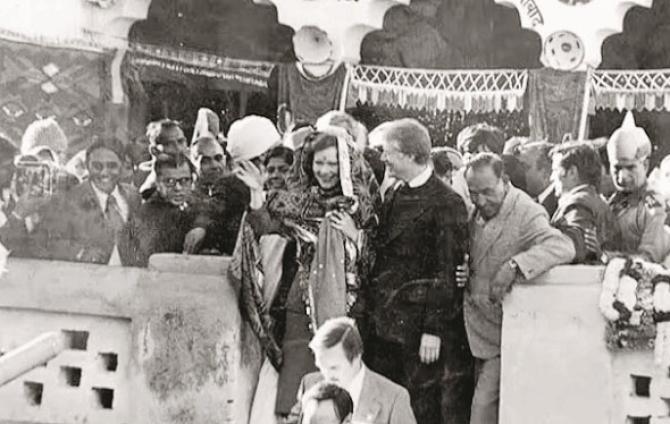 Photo of Carter and his wife visiting India. Photo: INN
